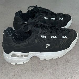 Black Fila Disruptors